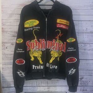 PacSun Subliminal Racing Full Zip Hoodie